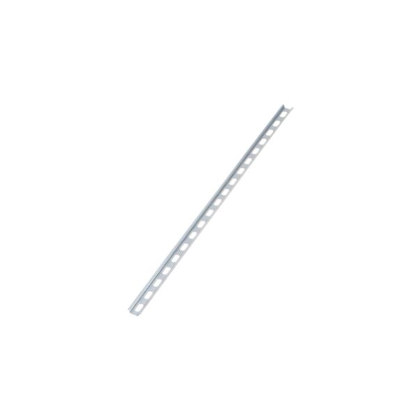 15 mm top hat slotted rail, in compliance with IEC 60715-1